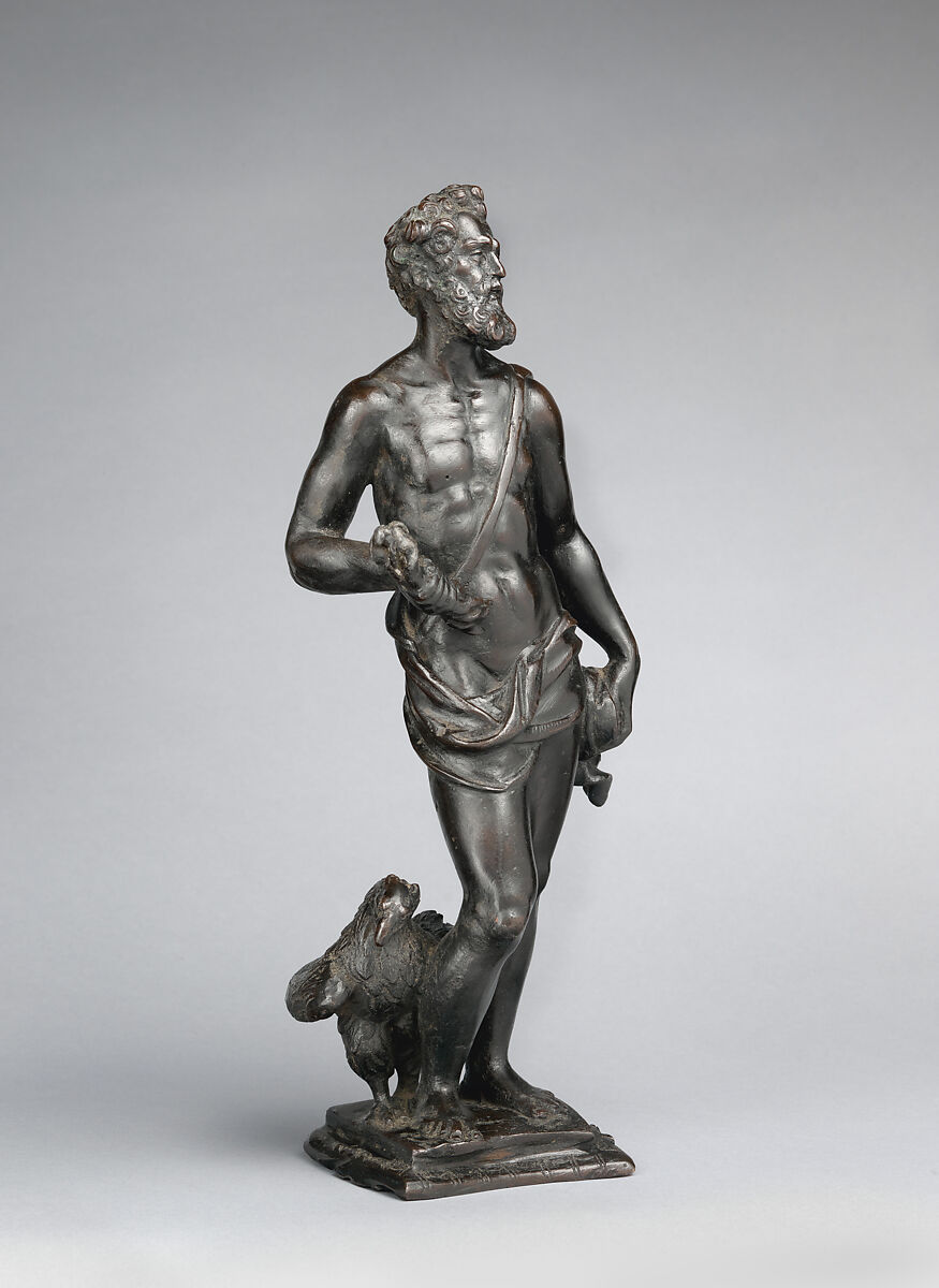 Jupiter with a thunderbolt, Possibly from the workshop of Joseph de Levis (Italian, Verona 1522–1611/4 Verona), Bronze, Italian, possibly Verona