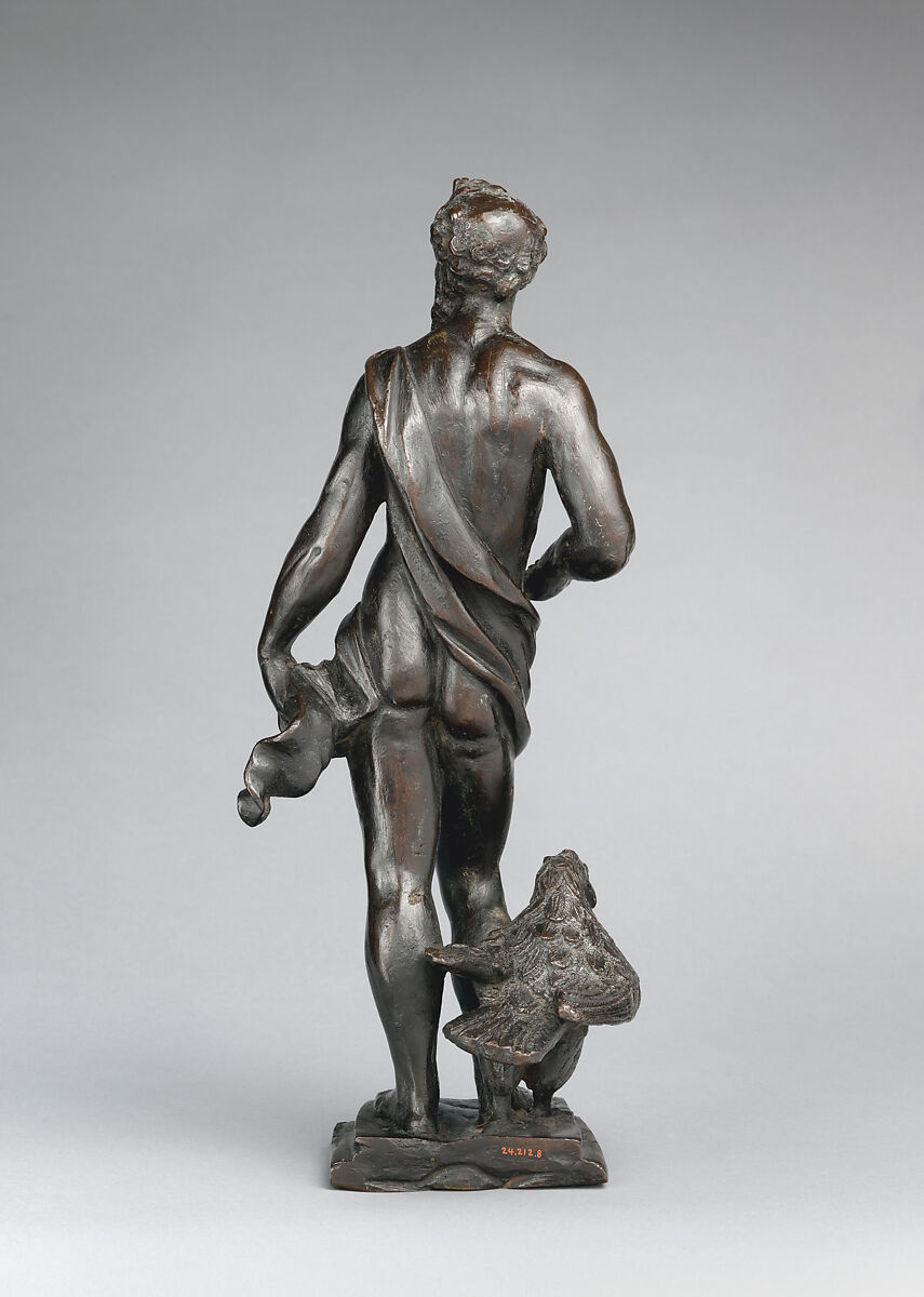 Jupiter with a thunderbolt, Possibly from the workshop of Joseph de Levis (Italian, Verona 1522–1611/4 Verona), Bronze, Italian, possibly Verona