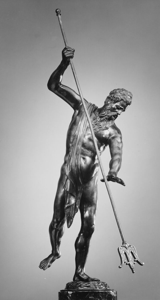 Neptune, Possibly by Johan Gregor van der Schardt (ca. 1530–ca. 1581), Bronze, Dutch 