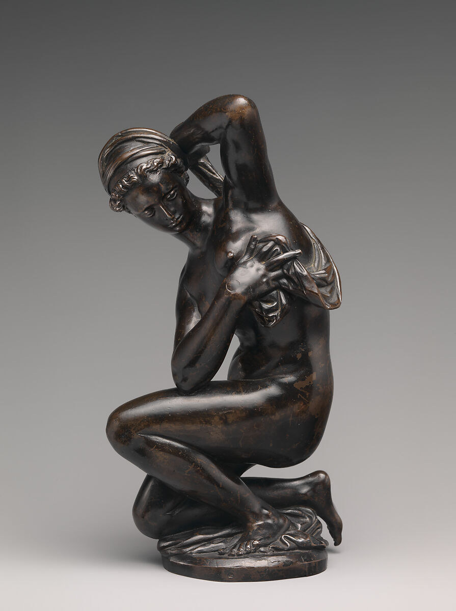 Crouching Venus, After a model by Giambologna (Netherlandish, Douai 1529–1608 Florence), Bronze, Italian, Florence 