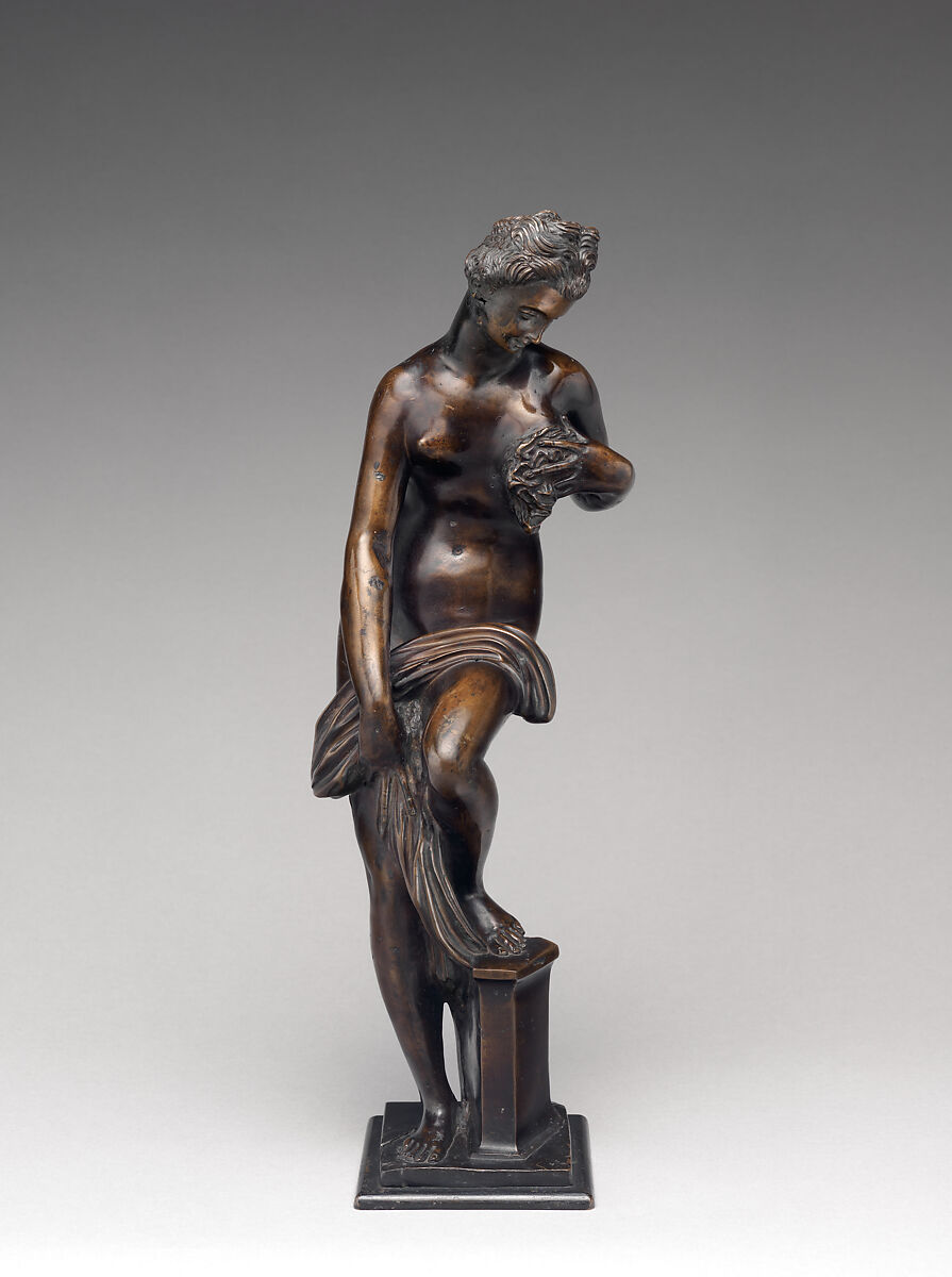 Bathing Venus, Imitator of Giambologna (Netherlandish, Douai 1529–1608 Florence), Bronze, Possibly Germany 