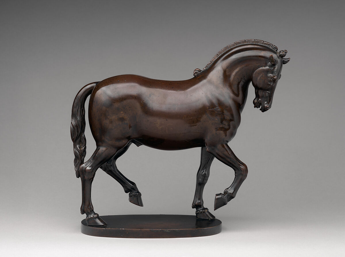 Trotting horse, After a model by Giambologna (Netherlandish, Douai 1529–1608 Florence), Bronze, Italian, Florence 