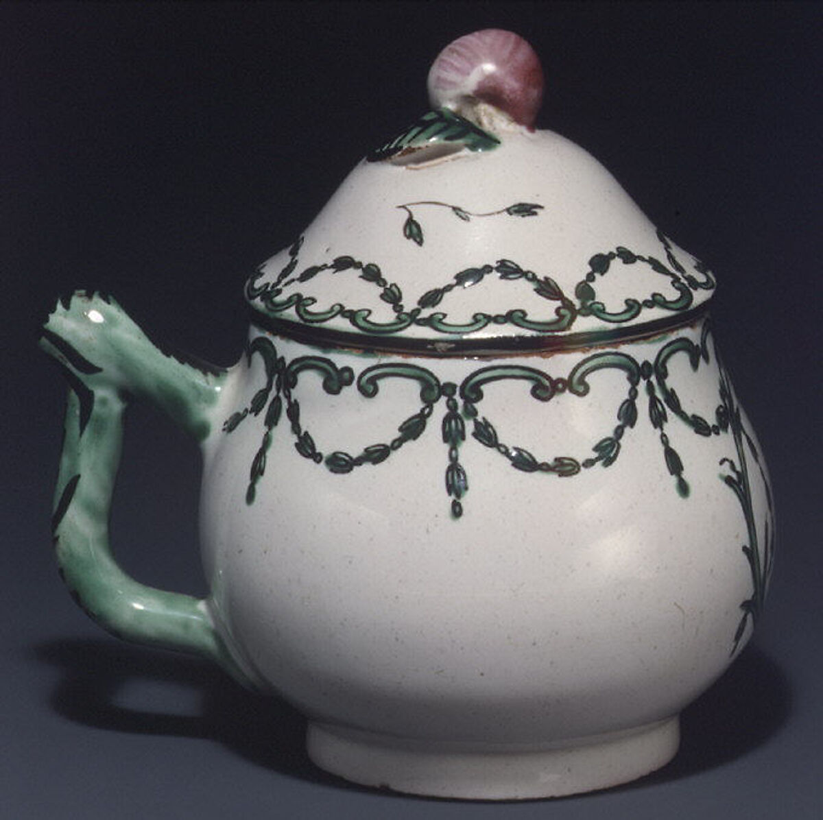 Cream pot, Veuve Perrin Factory, Faience (tin-glazed earthenware), French, Marseilles 