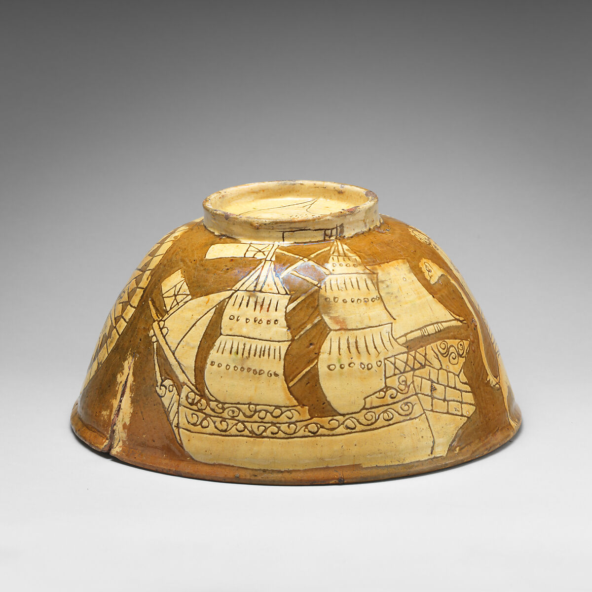 Bowl, Slipware, British, Devonshire