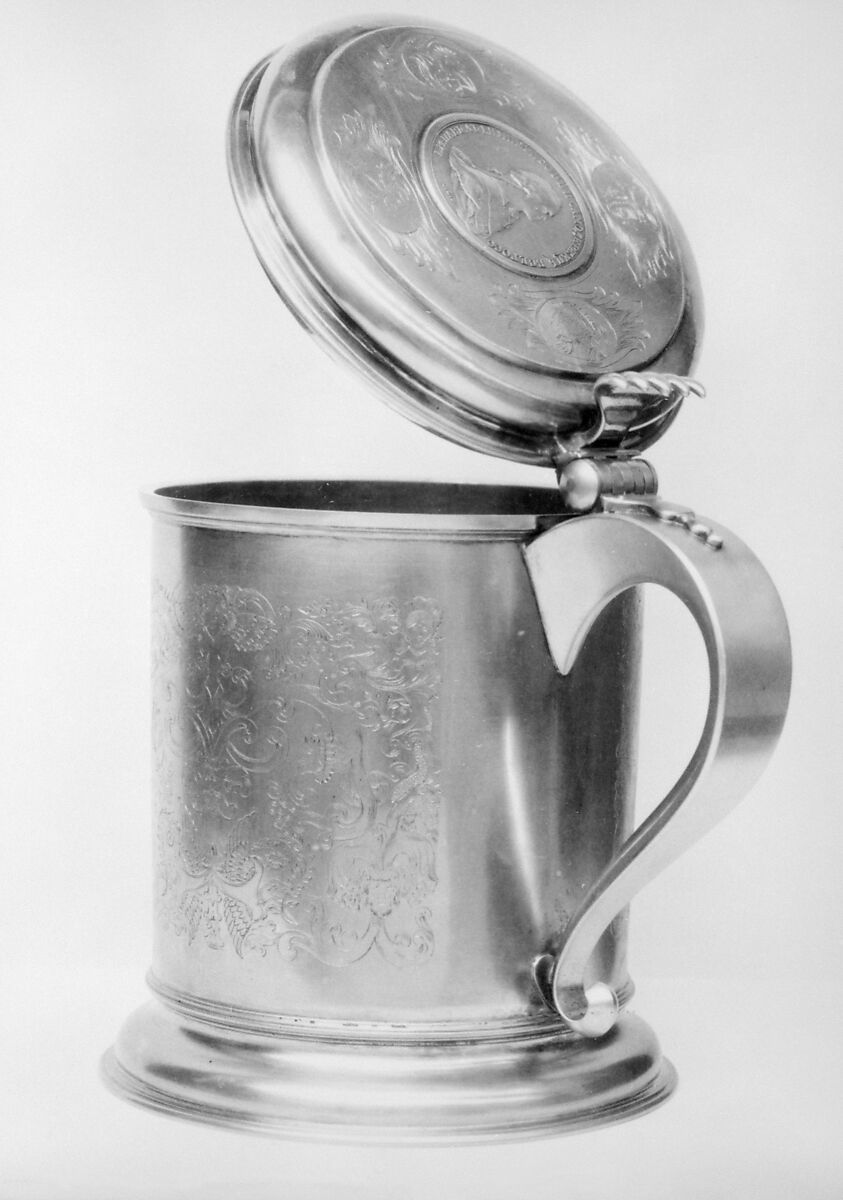 Tankard, Johan Henrik Åkerblom (1760–1829, master 1790), Silver gilt, Russian, St. Petersburg 