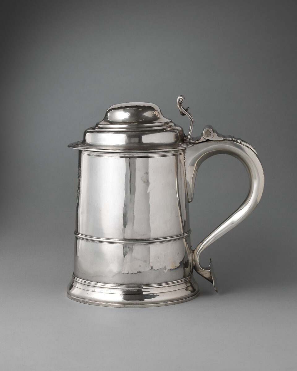 Tankard, John Elston, Silver, British, Exeter 