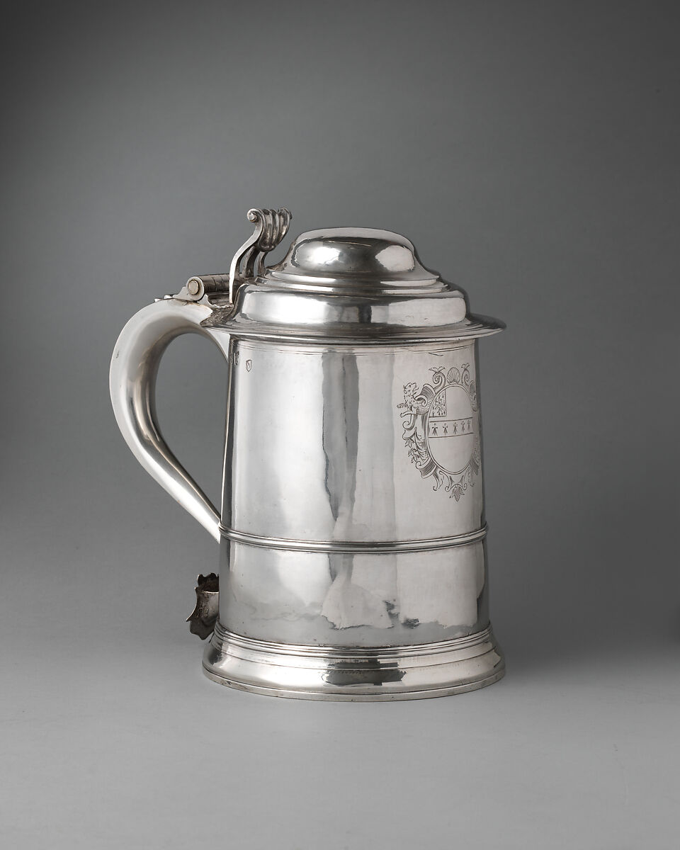 Tankard, John Elston, Silver, British, Exeter