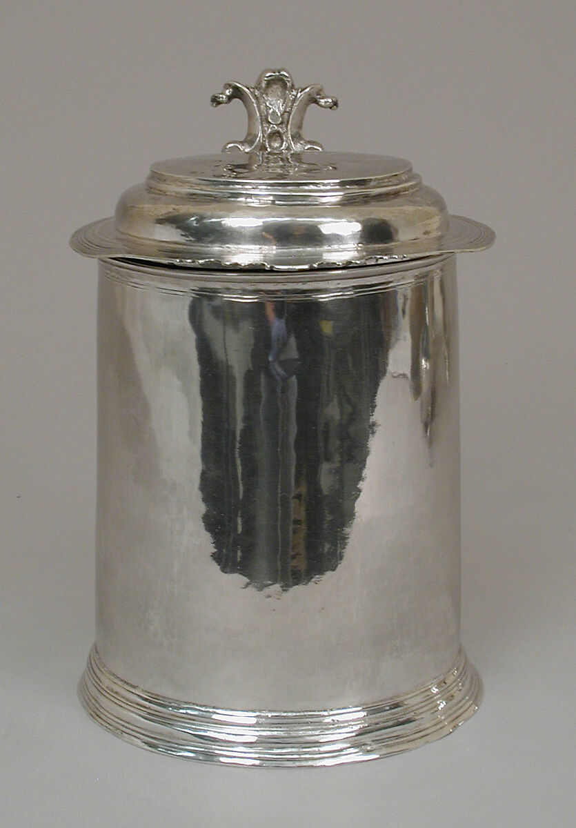 Peg tankard, Henry Muston (active 1703–4), Silver, British, Exeter