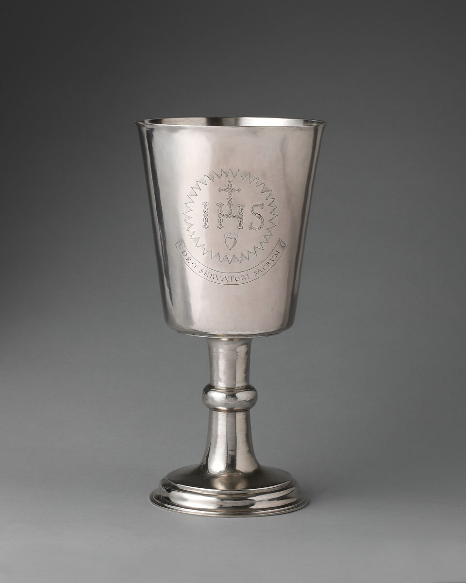 Communion cup, Probably by Ralph Leeke (British, active 1679–1702), Silver, British, London 