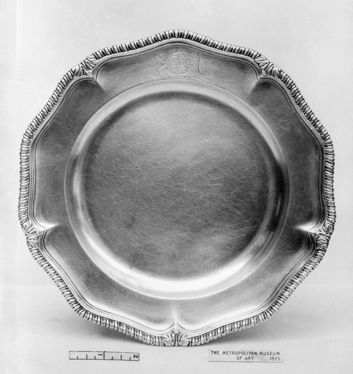 Plate, Paul de Lamerie (British, 1688–1751, active 1712–51), Silver, British, London 