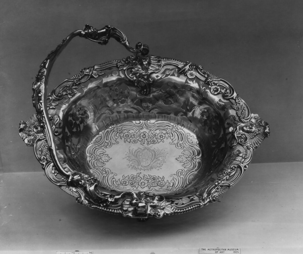 Cake basket, Paul de Lamerie (British, 1688–1751, active 1712–51), Silver, British, London