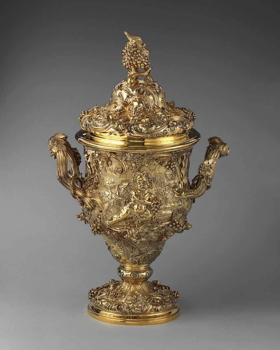 Loving cup with cover, Paul de Lamerie (British, 1688–1751, active 1712–51), Silver gilt, British, London 