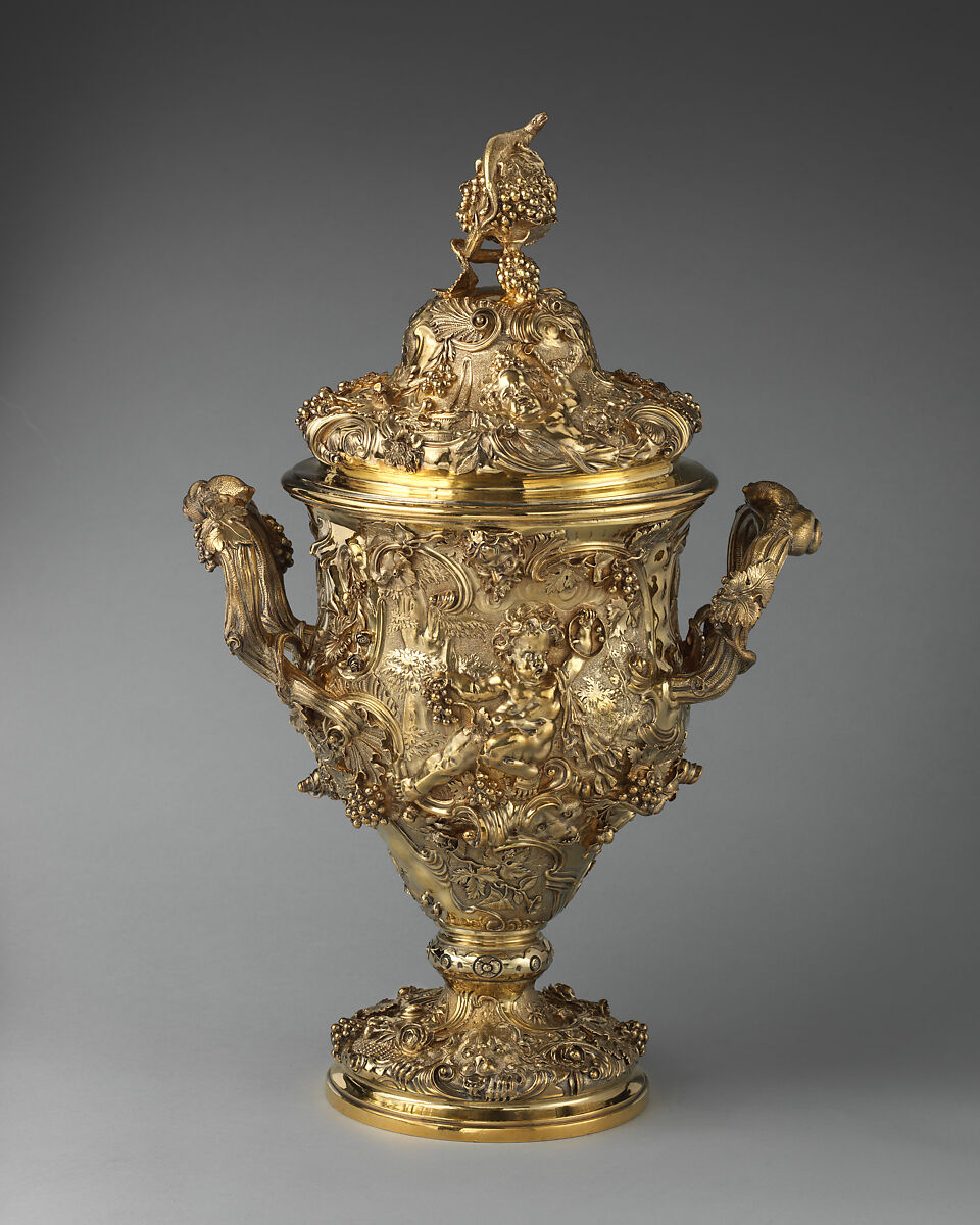 Loving cup with cover, Paul de Lamerie (British, 1688–1751, active 1712–51), Silver gilt, British, London