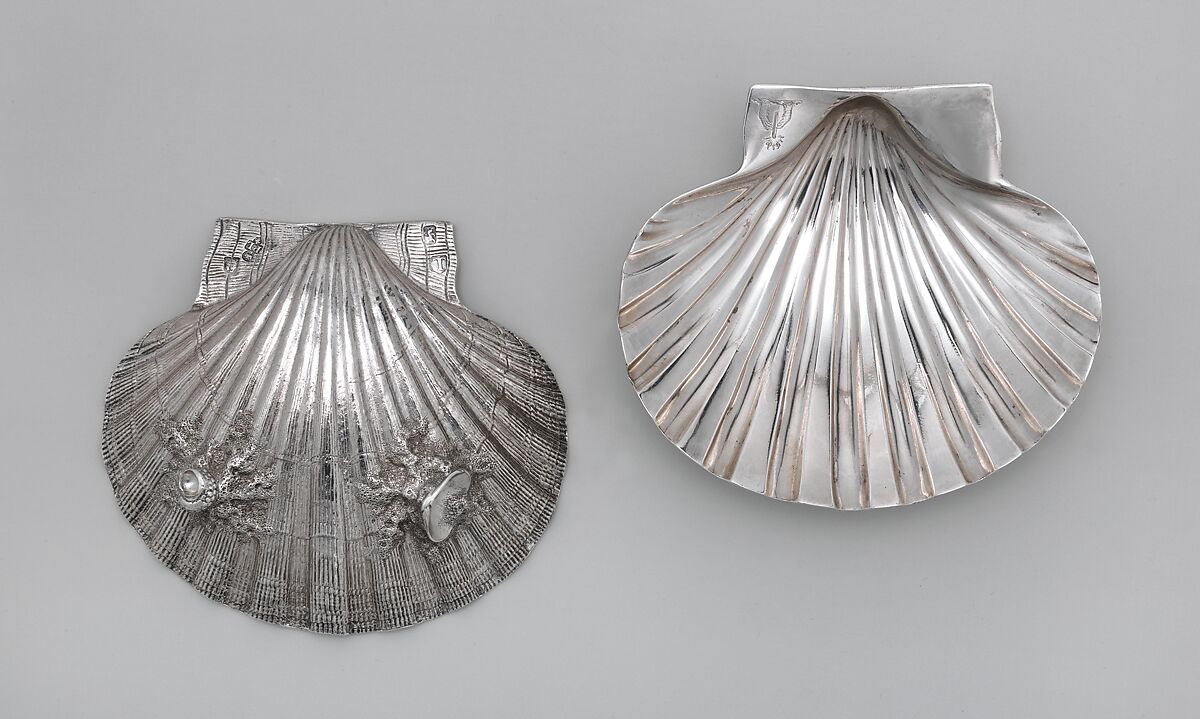 Paul de Lamerie, Pair of scallop shells, British, London