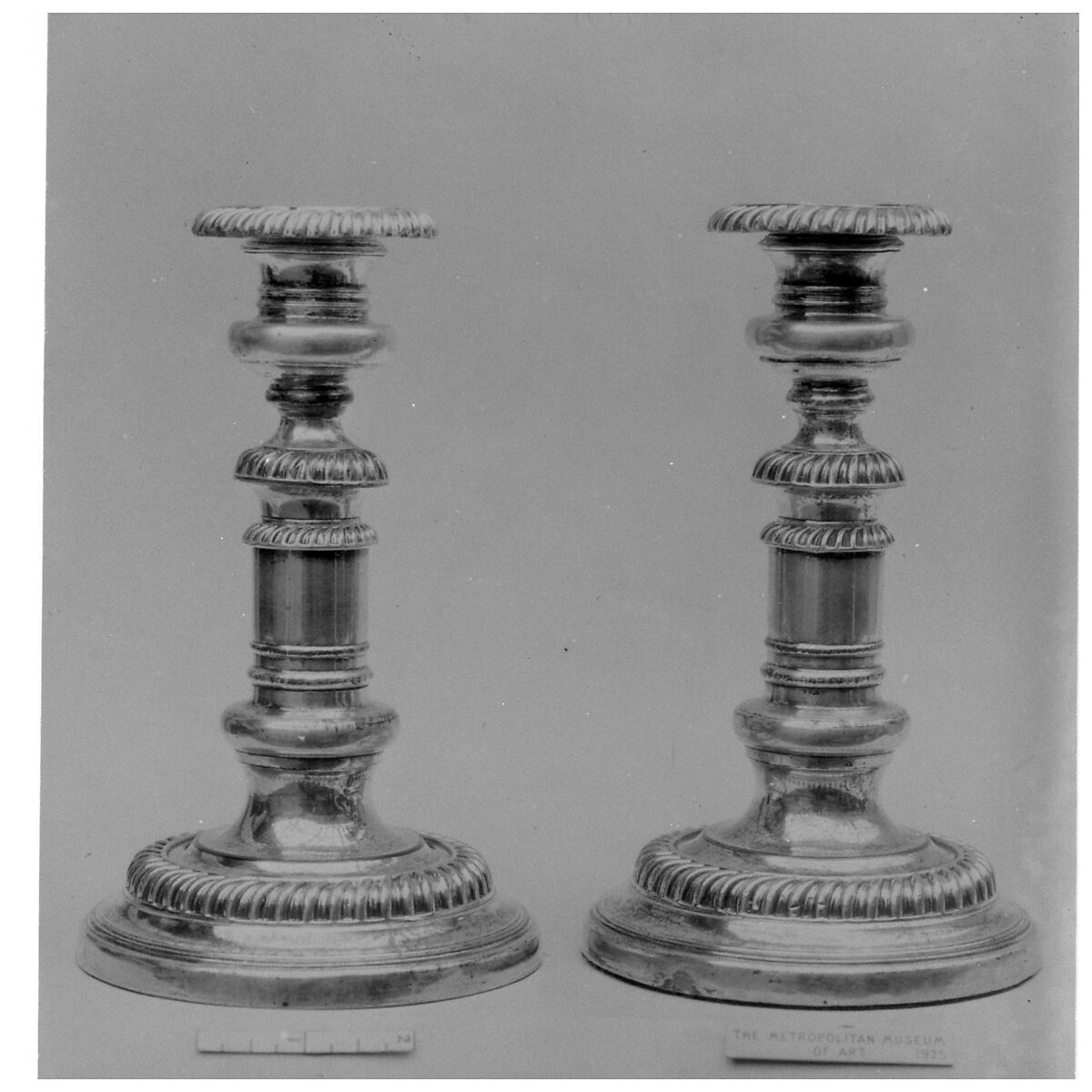 Candlestick, Watson and Bradbury, Sheffield plate, British, Sheffield 