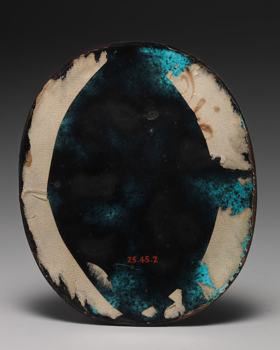 Plaque (one of two), Micault, Enamel on copper, French