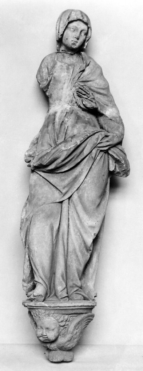 Female statuette, Stone, French, Troyes 