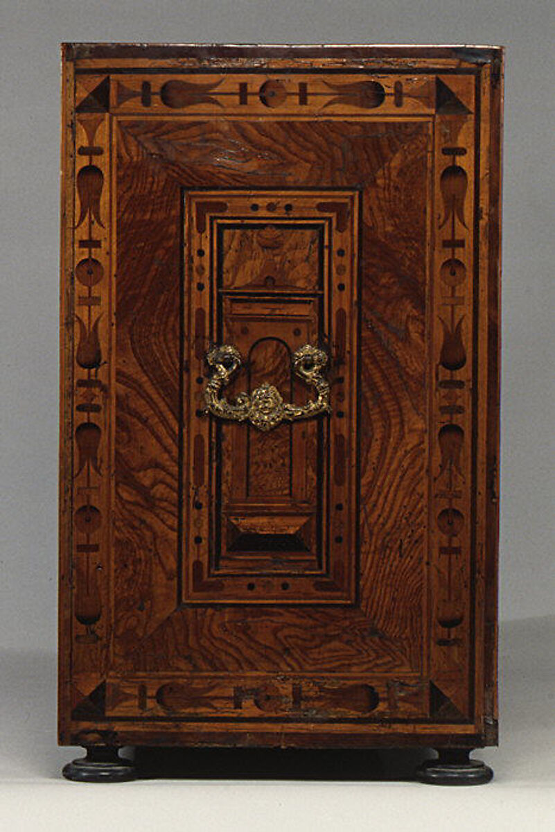 Cabinet, Pine carcass, gilded metal, Southern German, Augsburg