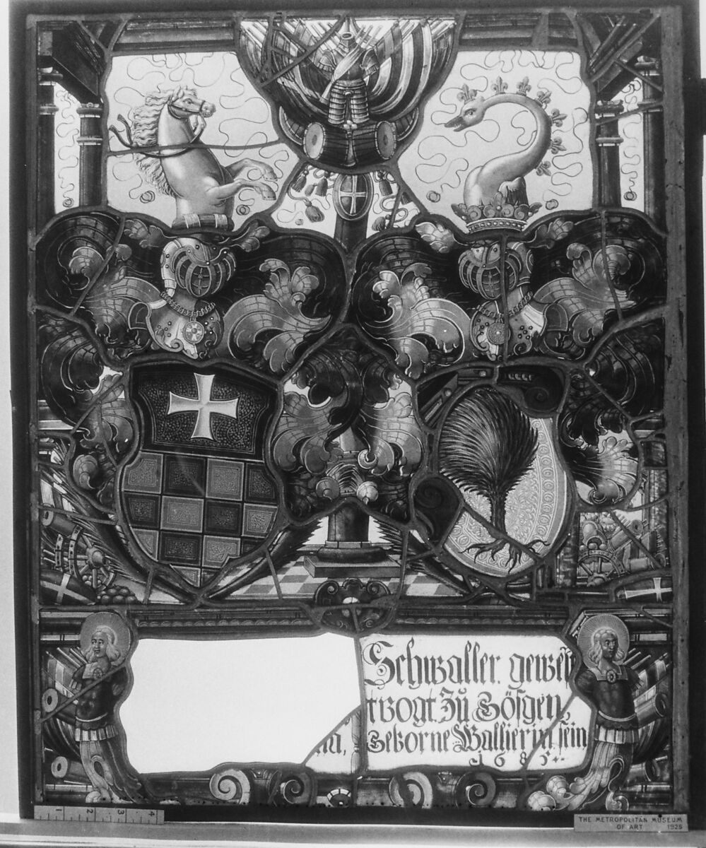 Armorial panel, Stained glass, Swiss 
