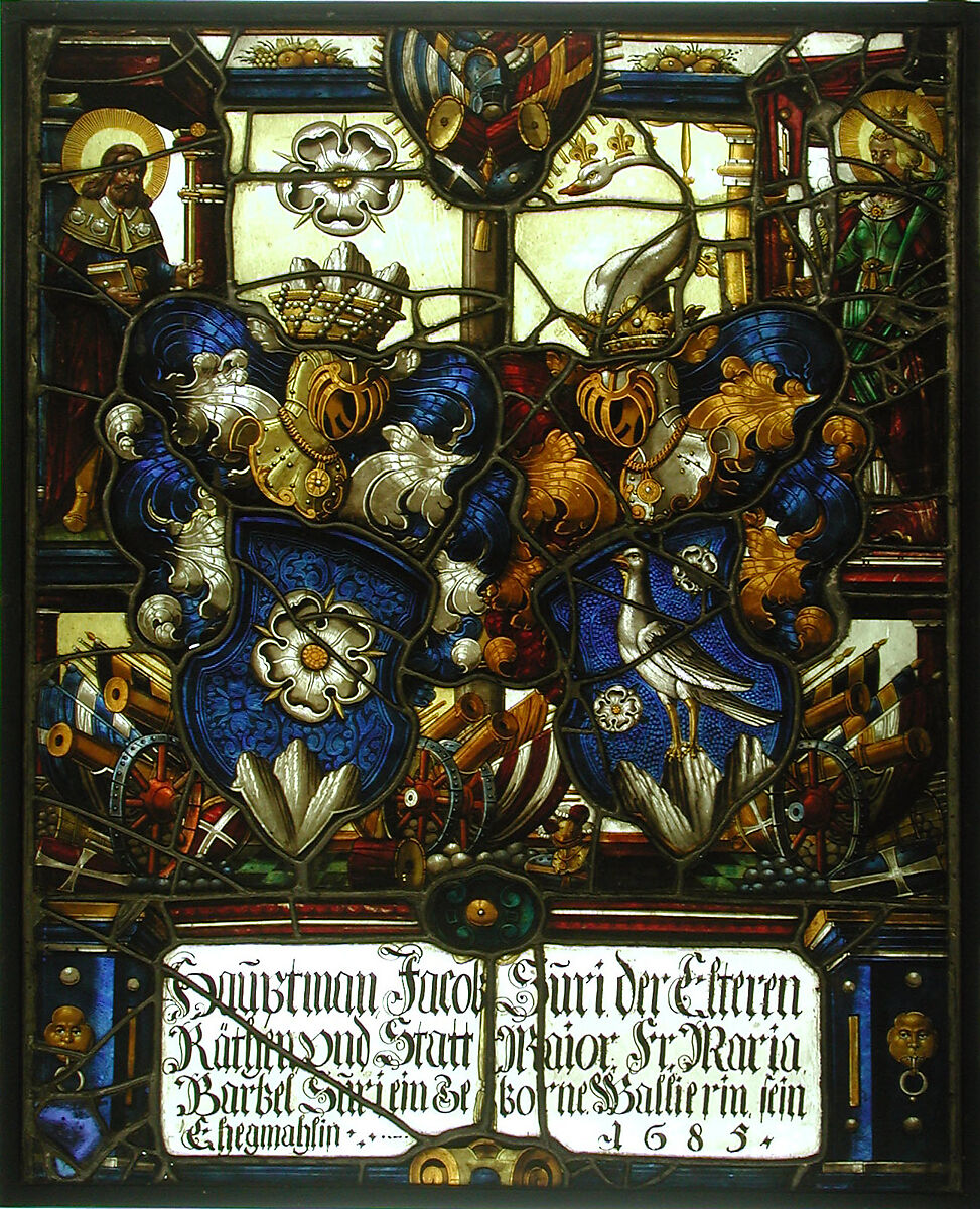 Armorial panel, Stained glass, Swiss 