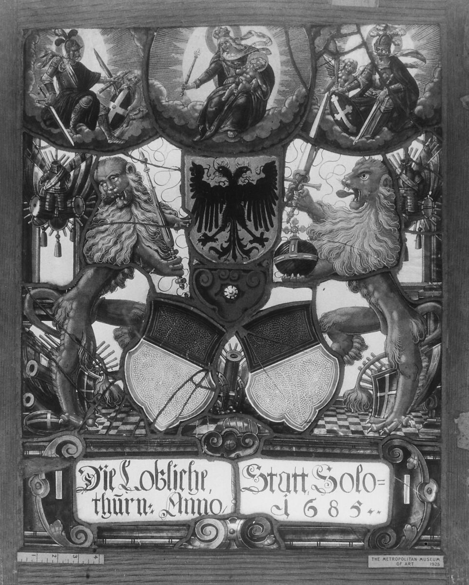 Armorial panel, Stained glass, Swiss 