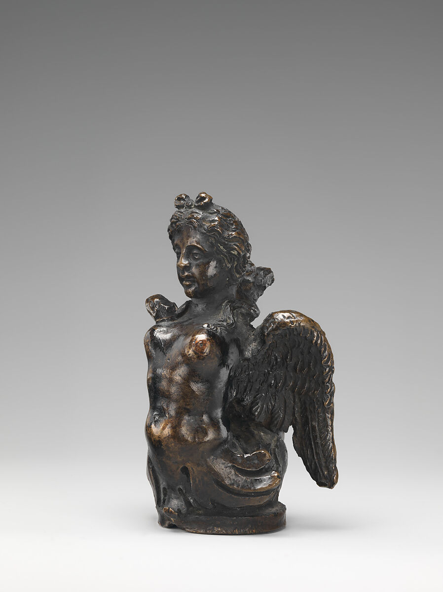 Siren, Niccolò Roccatagliata (Italian, born Genoa, active 1593–1636), Bronze; alabaster base, Italian, Venice