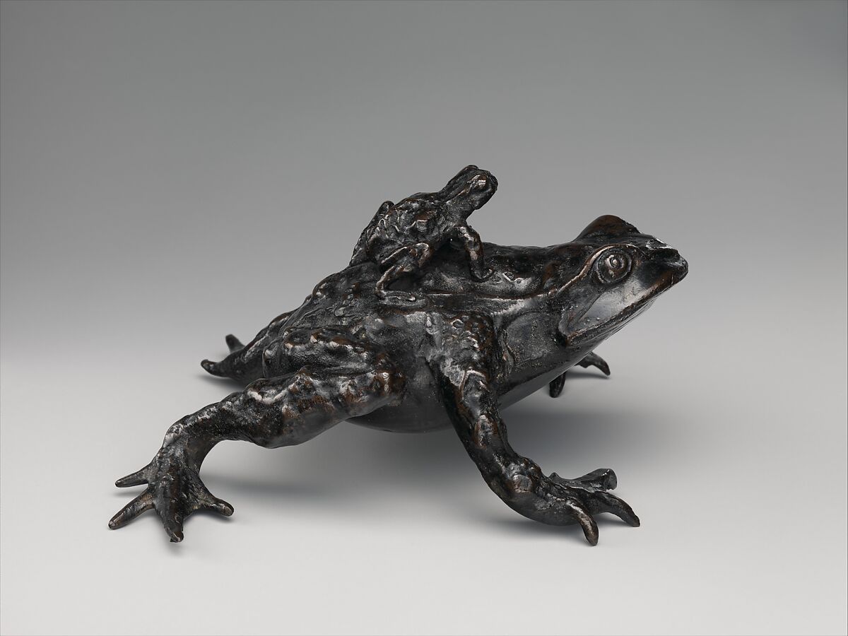 Toad with a Young Toad on its Back, Bronze, Italian, Padua 