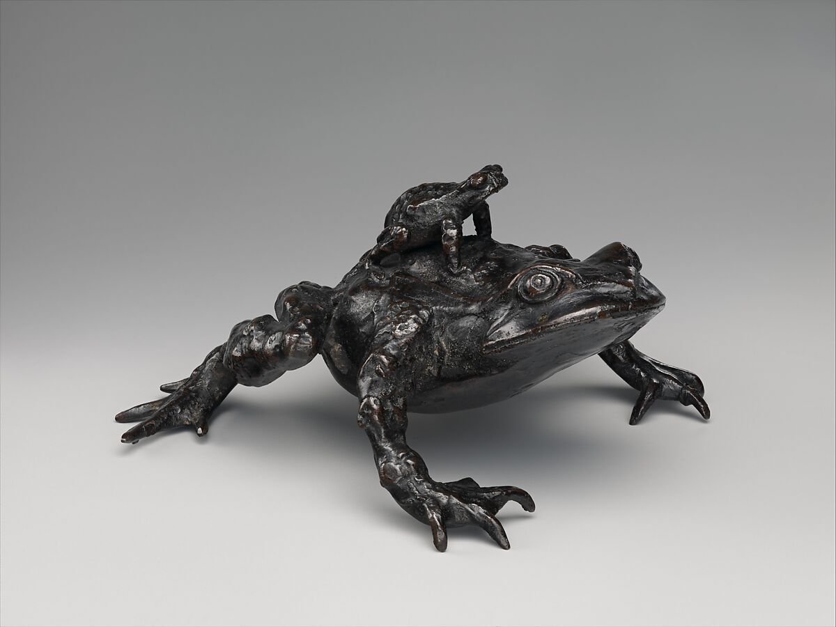 Toad with a Young Toad on its Back, Bronze, Italian, Padua