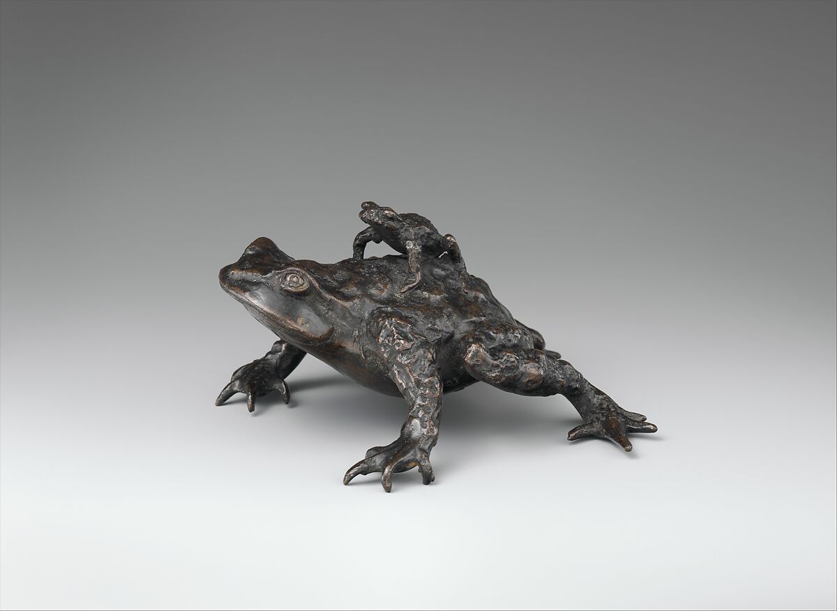 Toad with a Young Toad on its Back, Bronze, Italian, Padua