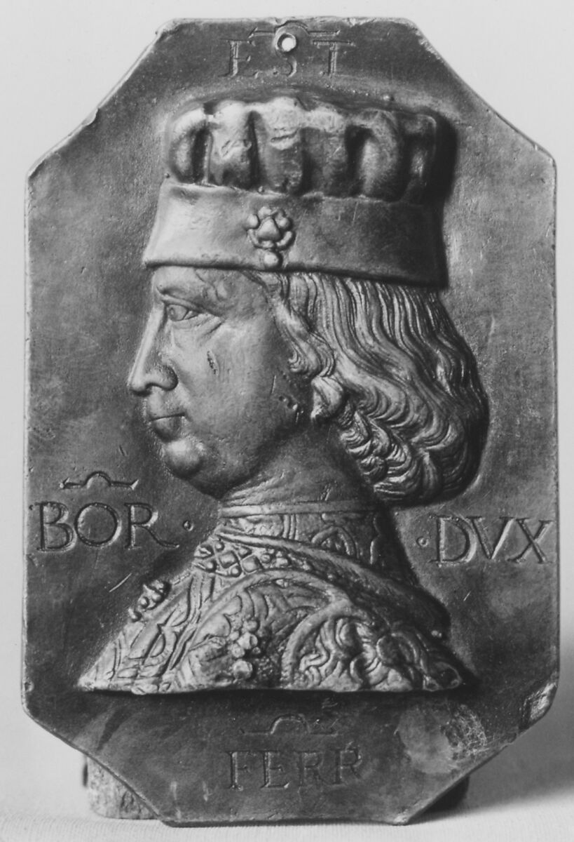 Borso d'Este, First Duke of Ferrara, Medalist: Petrecino of Florence (Italian, active second half 15th century), Lead, Italian, Florence 