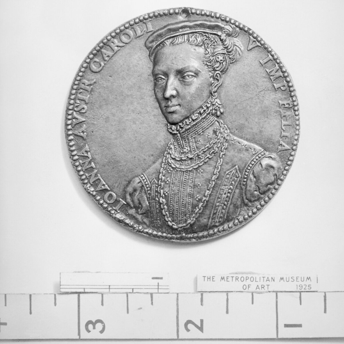 Joanna of Austria, Daughter of Charles V (1535–1573), Medalist: Jacopo Nizolla da Trezzo (Italian, Milan 1515/19–1589 Madrid), Bronze, cast, Italian 
