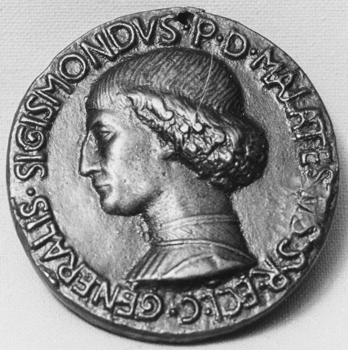 Sigismondo Malatesta as Captain of the Roman Church, Medalist: Matteo de&#39; Pasti (Italian, Verona ca. 1420–after 1467 Rimini), Bronze, Italian 