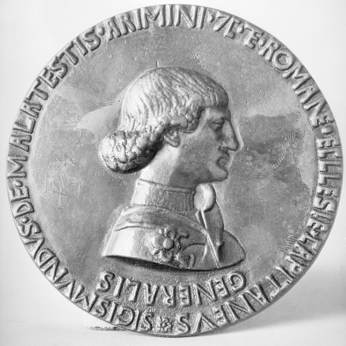 Sigismondo Malatesta, as Captain General of the Roman Church, Medalist: Pisanello (Antonio Pisano) (Italian, Pisa or Verona by 1395–1455), Bronze, Italian 