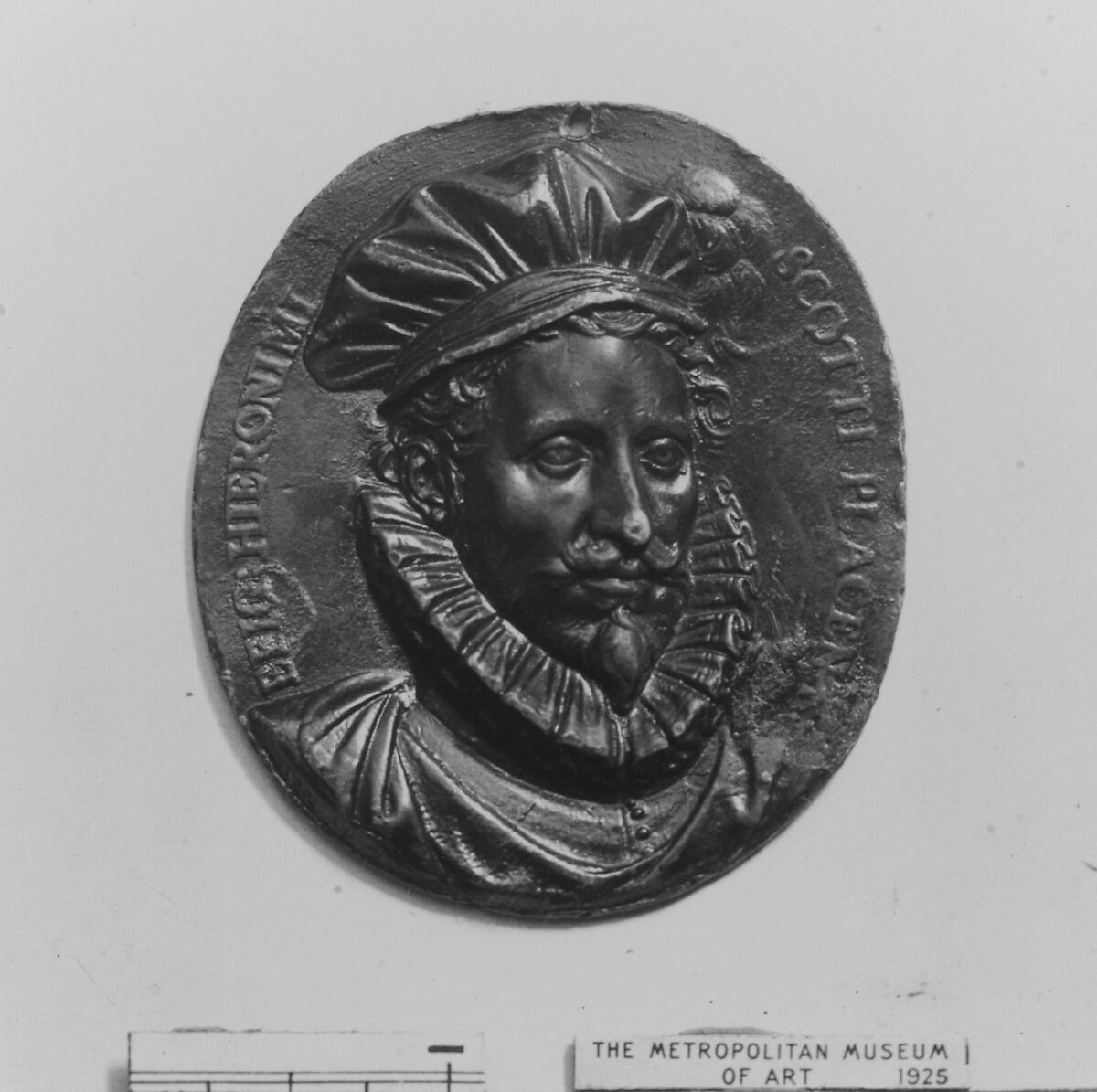 Hieronymus Scotti, Magician and Alchemist, Medalist: Antonio Abondio (Italian, Trento 1538–1591 Vienna), Lead, cast, Italian 