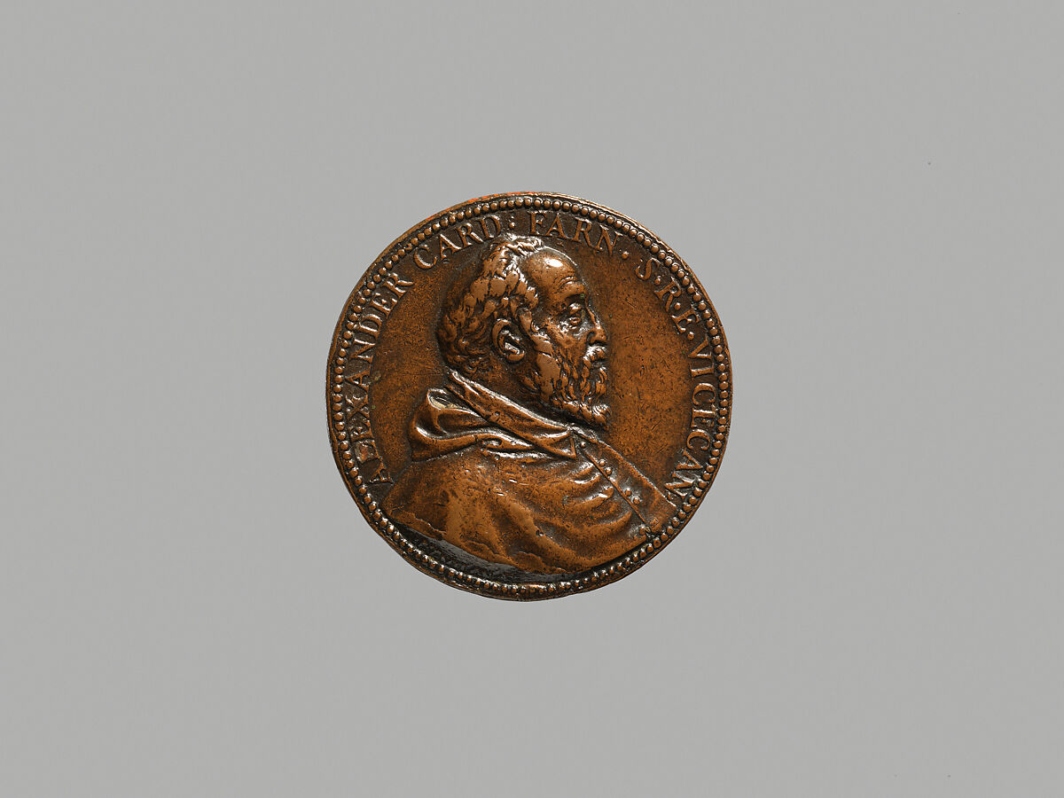 Cardinal Alessandro Farnese, Medalist: Giovanni V. Melon (Italian, active ca. 1570–90), Bronze, cast, Italian, Rome 