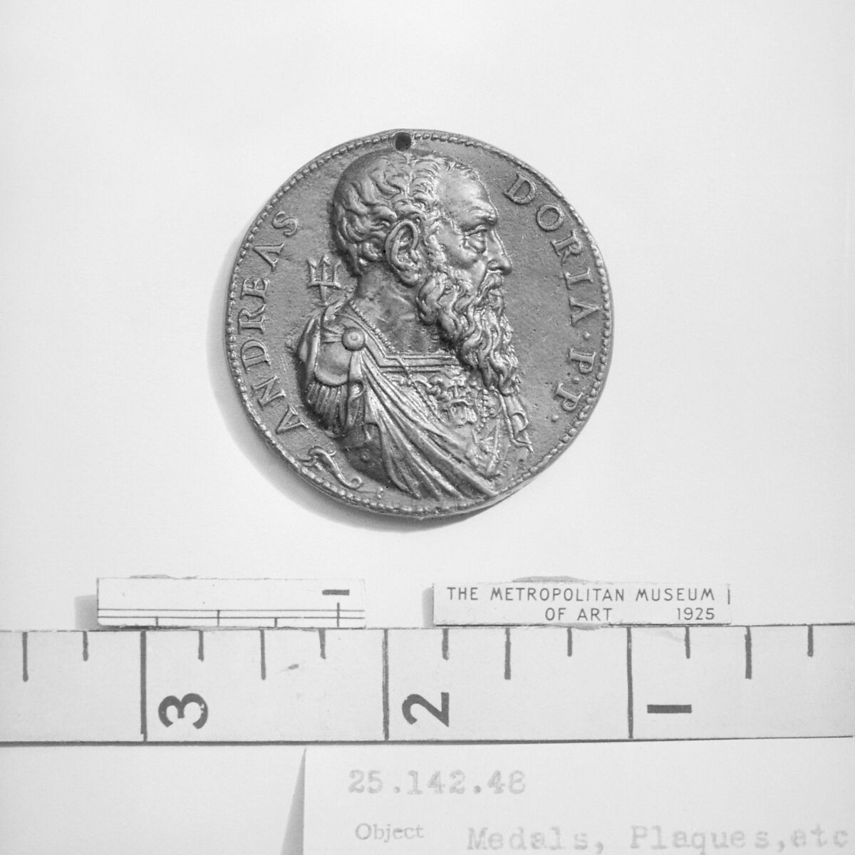 Andrea Doria of Genoa (1468–1560), Medalist: Leone Leoni (Italian, Menaggio ca. 1509–1590 Milan), Bronze, Italian 