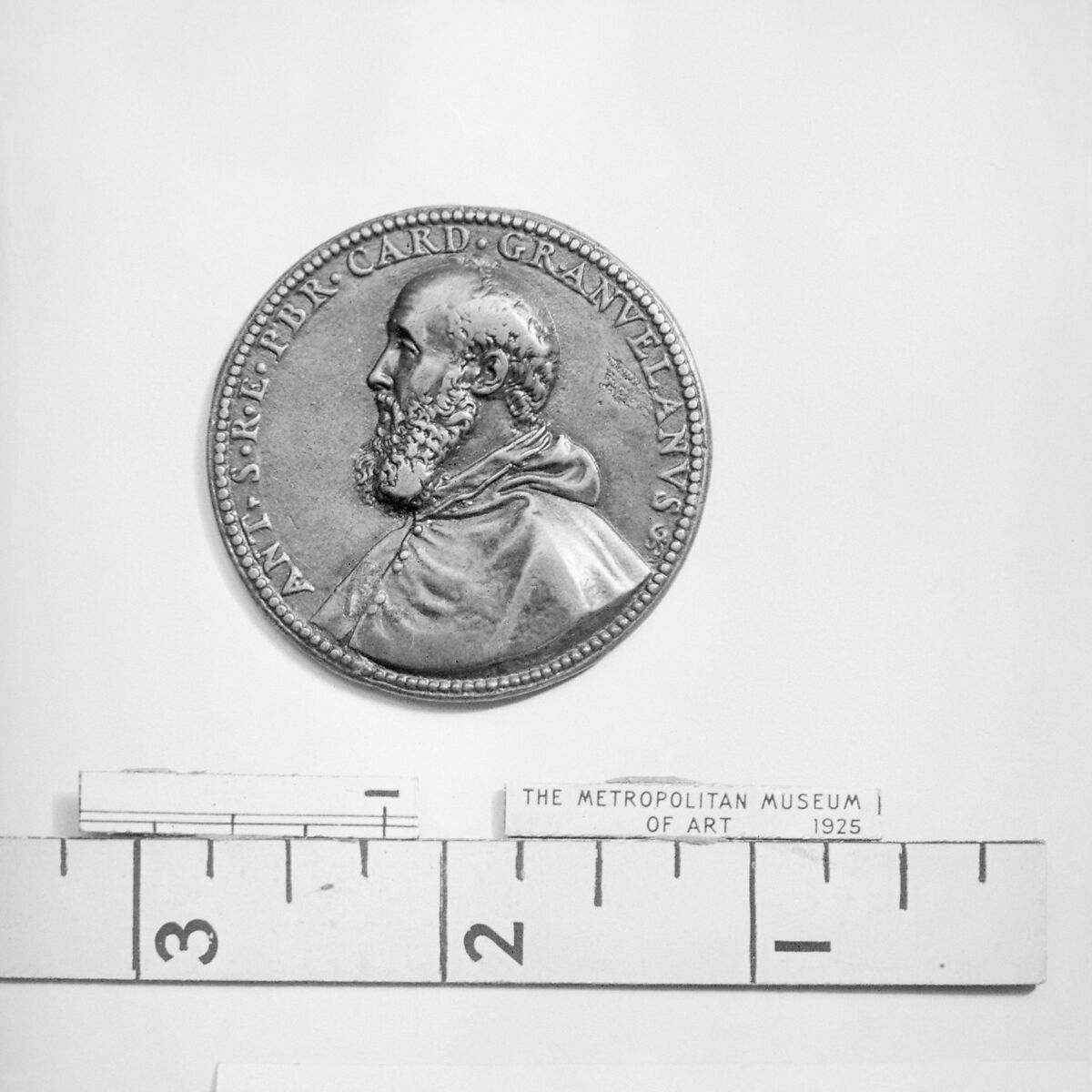 Antoine Perrenot, Cardinal de Granvelle (1516–1586, Cardinal 1561), Medalist: Giovanni V. Melon (Italian, active ca. 1570–90), Bronze, cast, Italian, Rome 