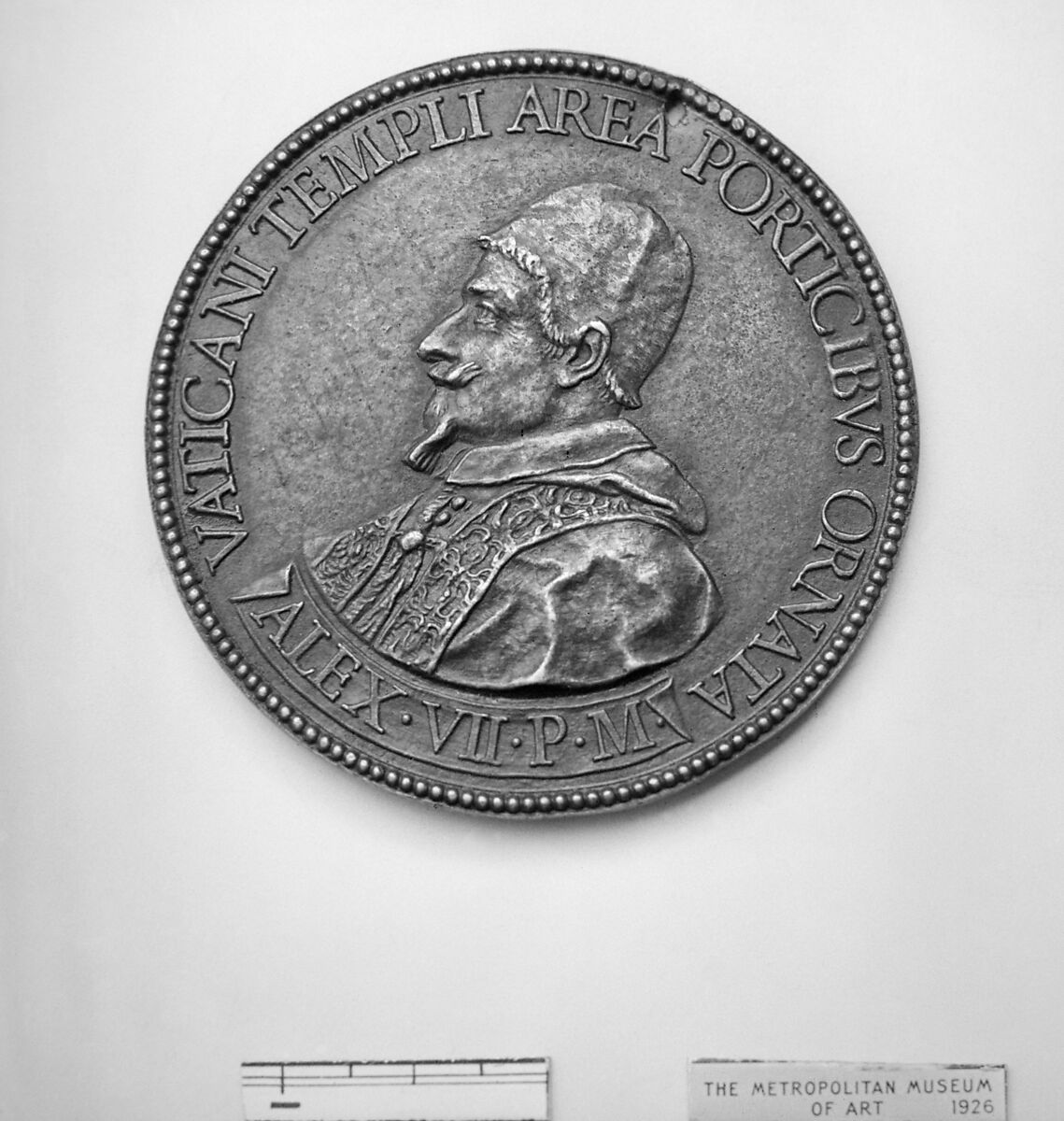 Pope Alexander VII (Fabio Chigi), (b. 1599, Pope 1655–67), Medalist: Gasparo Morone (Italian, born Milan (?), died Rome, 1669), Bronze, Italian 
