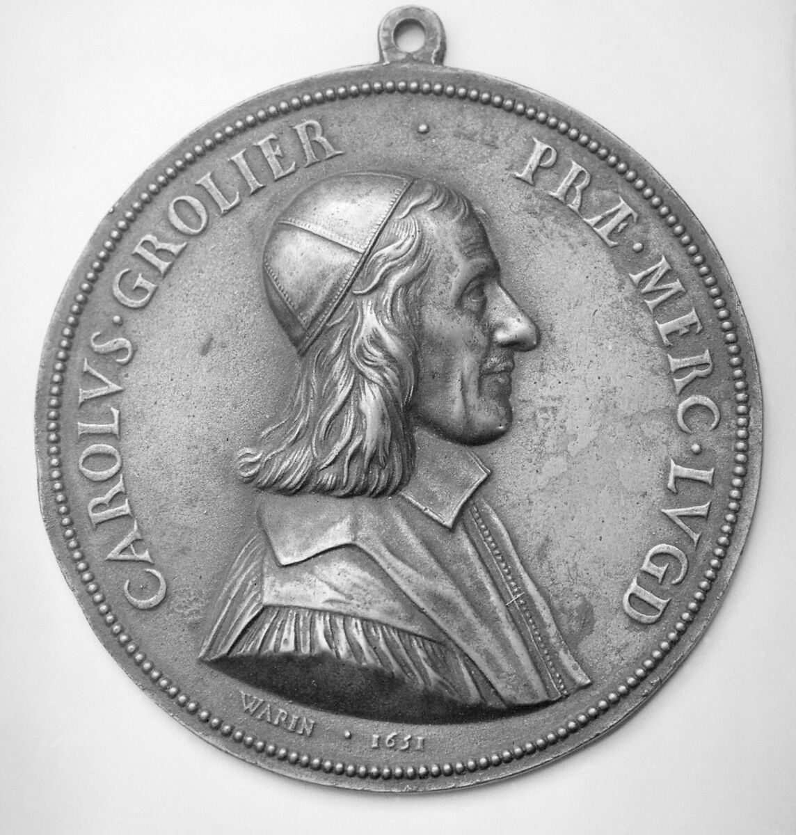 Charles Grolier, provost of the merchants of Lyon (1650–73), Medalist: Claude Varin (active 1630–54), Bronze, French 
