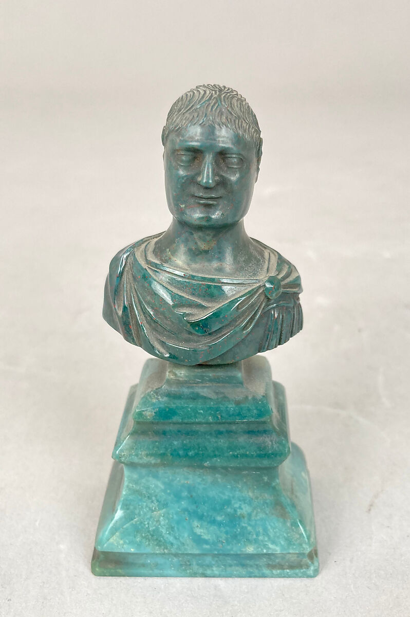 Domitian (Titus Flavius Domitianus Augustus), Emperor 81-96 A.D., Heliotrope and green agate, Italian 