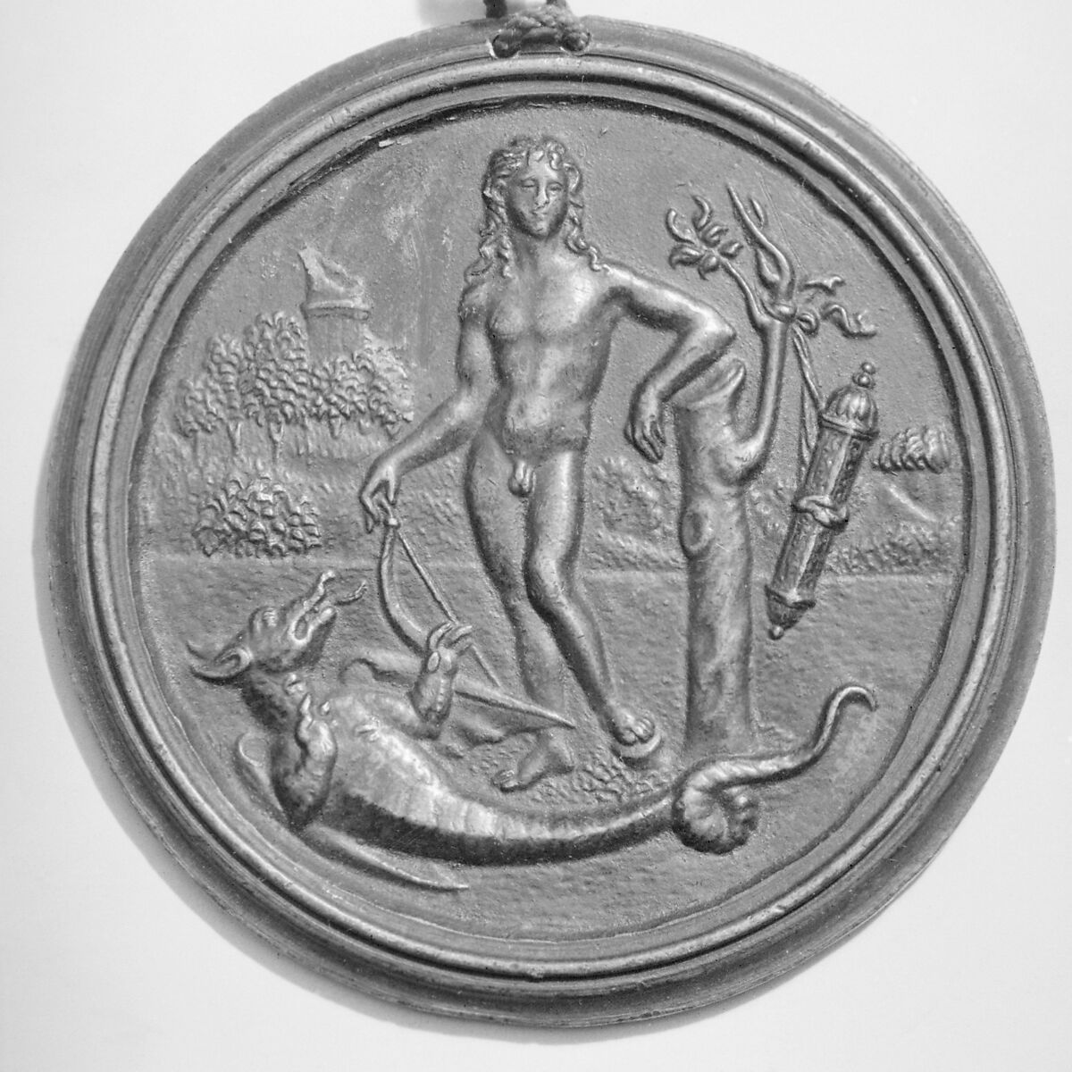 Apollo and the Serpent Python, Pseudo Francesco Antonio da Brescia, Bronze, Italian, Brescia 