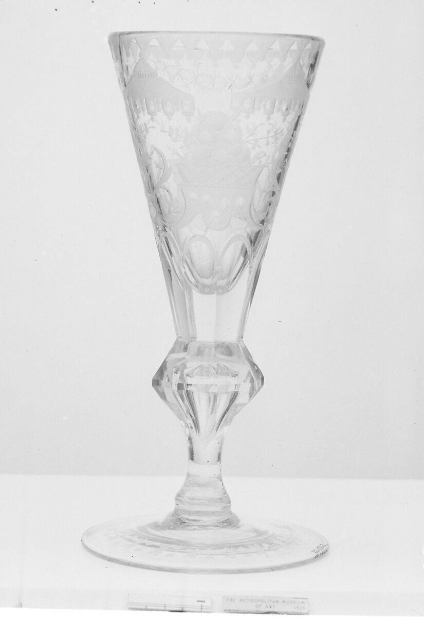 Wineglass, Glass, clear, German or Bohemian 