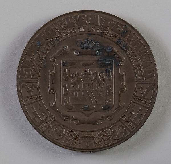 Commemorative Medal for the Sixth Centennial of the Foundation of Mexico City, Bronze, Mexican 