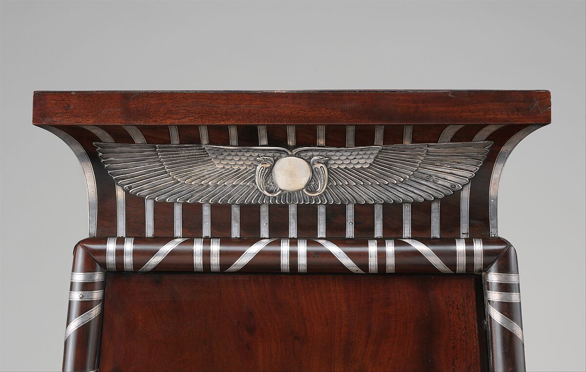 Coin cabinet, Designed by Charles Percier (French, Paris 1764–1838 Paris), Mahogany (probably Swietenia mahagoni), applied and inlaid silver, French, Paris