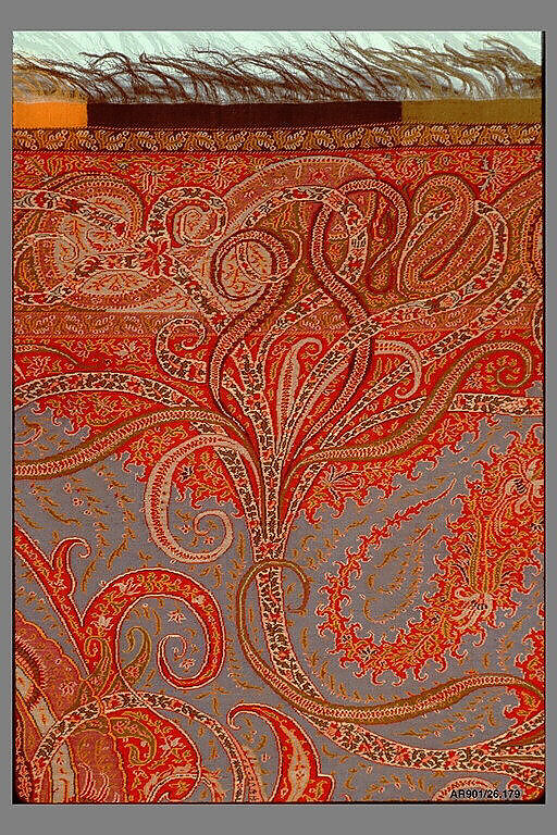 Four Seasons shawl, Wool and silk, French or Scottish