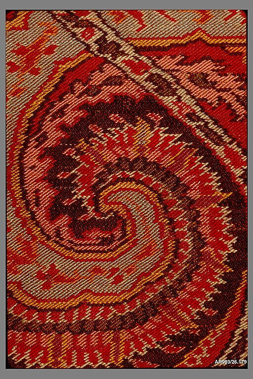 Four Seasons shawl, Wool and silk, French or Scottish