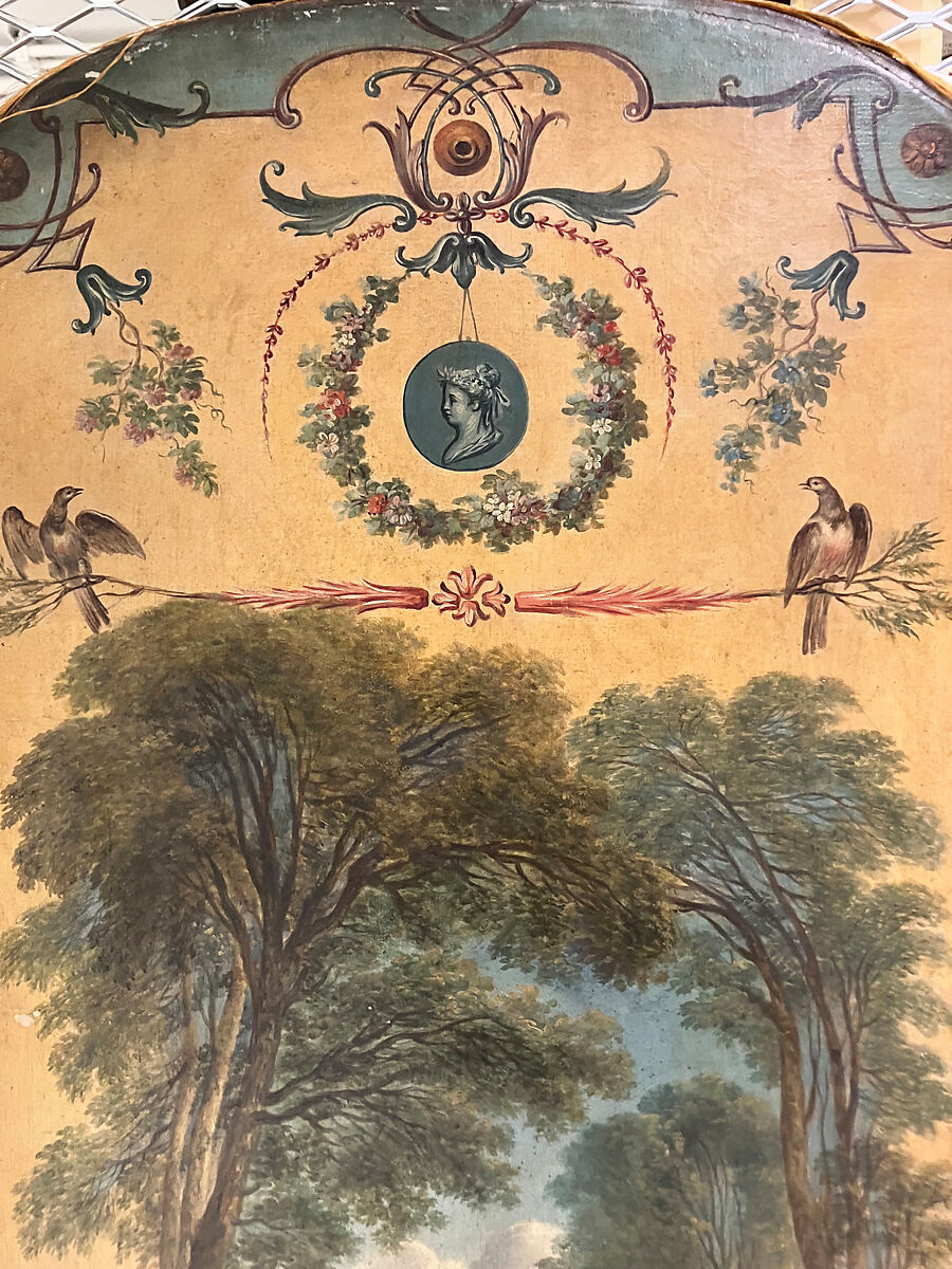 The Four Seasons, After a composition by Antoine Watteau (French, Valenciennes 1684–1721 Nogent-sur-Marne) engraved by Boucher, Canvas, painted in oil, with damask backing, French