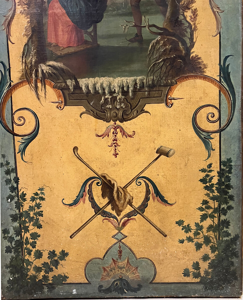 The Four Seasons, After a composition by Antoine Watteau (French, Valenciennes 1684–1721 Nogent-sur-Marne) engraved by Boucher, Canvas, painted in oil, with damask backing, French