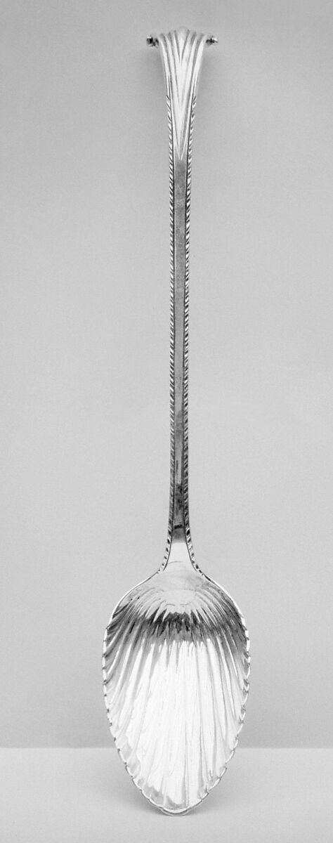 Serving spoon, Silver, British, London 