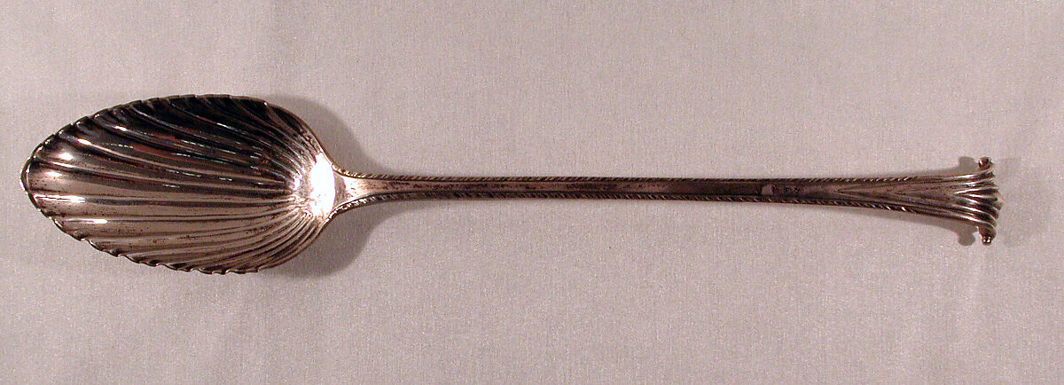Serving spoon, Silver, British, London